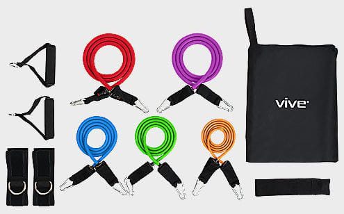 vive resistance band set and travel bag