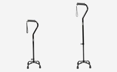 Adjustable quad cane