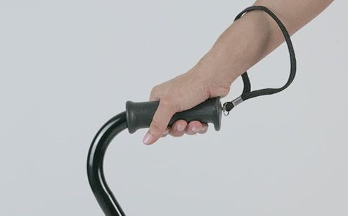 Holding quad cane handle