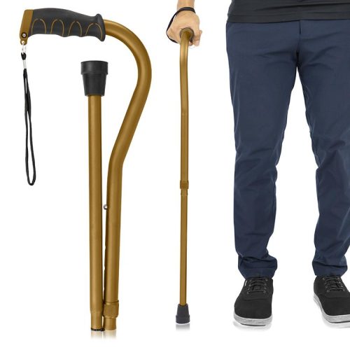 Folding Offset Cane Bronze