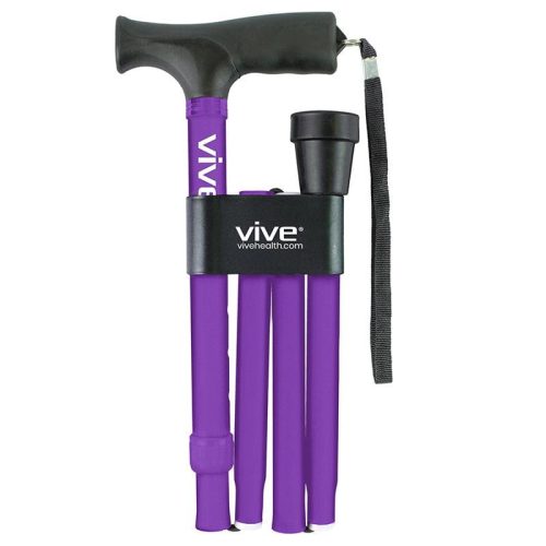 purple folding cane