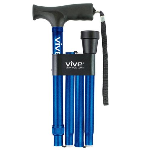 blue glitter folding cane