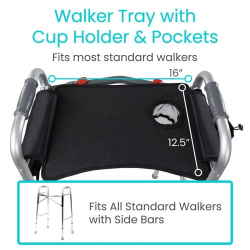 Image 2c Walker Tray with Cup Holder Pockets 1