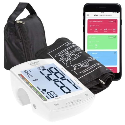 Blood Pressure Monitor with Smart Devices White