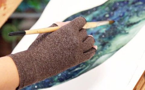 painting with arthritis gloves